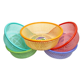 Mua Combo 5 rổ nhựa tròn có viền Chấn Thuận Thành 27 cm đựng đồ  đựng rau củ  đa năng tiện dụng  nhiều màu (RV2820-5) - hàng Việt Nam Chất Lượng Cao