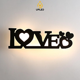 Mua Đèn ngủ treo tường decor UPLED hình chữ HOME LOVE trang trí không gian phòng khách