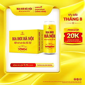 Bia Hơi Hà Nội - Thùng 24 lon 500ml