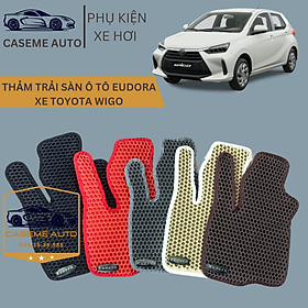 Thảm Trải Sàn, Lót Sàn Ô Tô Cao Su Eudora CloudFoam Thiết Kế Theo Xe Dành Cho Xe TOYOTA WIGO, Chống Nước, Không Mùi, Ngăn Bụi Bẩn, Dễ Vệ Sinh - Hàng Chính Hãng