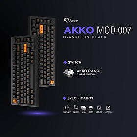 Mua Bàn phím máy tính AKKO MOD007 PC Orange on Black_Mới  hàng chính hãng