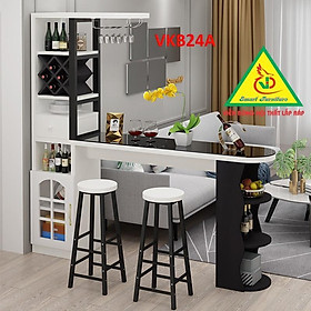 Mua Quầy bar mini  quầy bar nhà bếp kết hợp tủ rượu VKB024A ( không kèm ghế) - Nội thất lắp ráp Viendong Adv