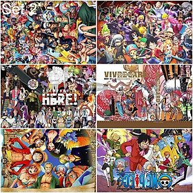 Bộ 6 Áp phích - Poster Anime One Piece - Vua Hải Tặc (bóc dán) - A3, A4, A5