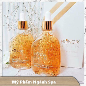 Tinh chất vàng non Hongik Skin 24k Gold Vita Ampoule Wrinkle giúp sản sinh colagen trong da tạo sự đàn hồi cho da.