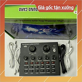 SOUND CARD V8 bản tiếng anh AUTOTUNE có BLUETOOTH âm thanh hay