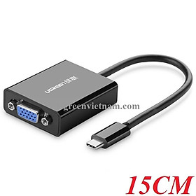 Cáp chuyển đổi USB Type-C sang VGA Ugreen 20586 Đen-Hàng Chính Hãng