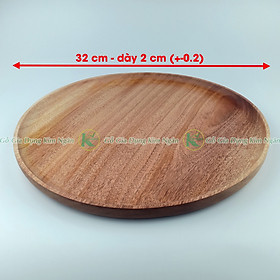 Mua Dĩa gỗ tròn đựng thức ăn  dĩa đựng bánh  dĩa decor món ăn theo phong cách hiện đại - Gỗ Kim Ngân