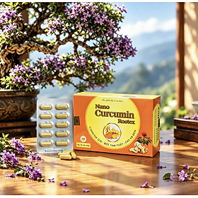 Viên uống NGHỆ NANO CURCUMIN ROSTEX ND, 30V giảm viêm loét dạ dày, tá tràng, trào ngược thực quản