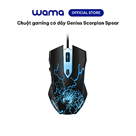 Mua Chuột gaming có dây Genius Scorpion Spear màu đen - nhẹ  6 nút lập trình  công thái học  đèn LED  DPI 2000  Hàng chính hãng  Bảo hành 1 năm