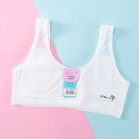 Áo Lá Học Sinh 6048 Cotton May 2 Lớp Không Mút Bản Dây Lưới