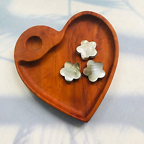 Mua KHAY Ăn Dặm 17x18cm  Đựng Trái Cây  Đồ Ăn Cho Bé Hình Trái Tim Ngộ Nghĩnh Đáng Yêu Chất Liệu Gỗ Nhãn
