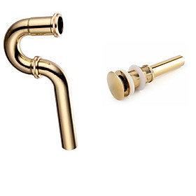 Mua Bộ xả lavabo bằng đồng thau mạ vàng sáng bóng cao cấp