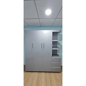 Tủ áo EcoPlast kèm kệ phải Juno Sofa KT 2m x 1m8 x sâu 48 cm