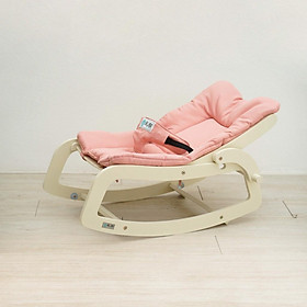 Mua Ghế rung và bập bênh gỗ BUBI - Cream Frame w Pink Top
