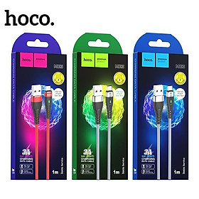 Cáp Sạc Nhanh Hoco Me3 3A Cổng Micro Có Đèn Led - Hàng Chính Hãng