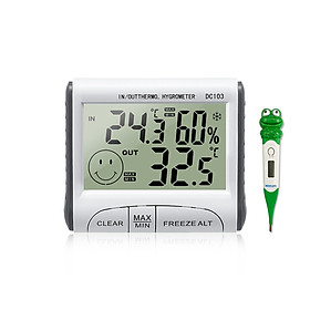 Combo Nhiệt Kế Điện Tử Đầu Mềm Medilife ( hình thú ngẫu nhiên ) + Nhiệt Ẩm Kế Điện Tử