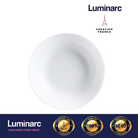 Bộ 6 Đĩa Sâu Thuỷ Tinh Luminarc Diwali Trắng 20cm - LUDIN3605 