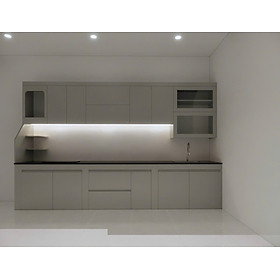 Mua Tủ bếp nhựa trên/ dưới giao lắp tận nhà Tundo Ngang 2m5 x Bếp dưới cao 80 x Bếp trên 70 cm