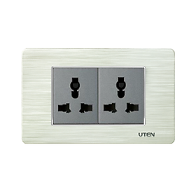 Mua Công tắc ổ cắm Uten V7 mặt viền đế âm chữ nhật