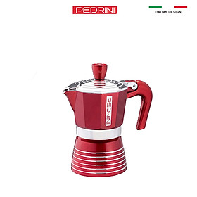 Mua Ấm pha cà phê PEDRINI Infinity Passion - Aluminium - Màu Đỏ - 1 cup /2 cup /3 cup /6 cup   Hàng Chính Hãng