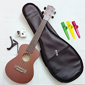  Combo Đàn Ukulele Concert Woim 33A19 tặng kèm bao da, máy lên dây, capo và 01 kèn Kazoo màu ngẫu nhiên