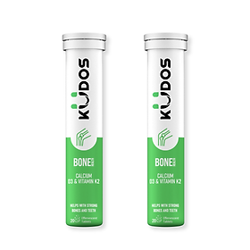 Thực phẩm bảo vệ sức khỏe KUDOS BONE HEALTH CALCIUM, D3 & VITAMIN K2 (20 viên/tuýp)