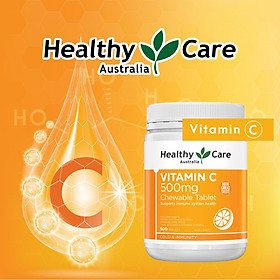 Hình ảnh Vitamin C dạng kẹo (ngậm) Úc Healthy Care tăng sức đề kháng, sáng da, tăng sản xuất collagen, nhanh lành bệnh (vết thương) - OZ Slim Store