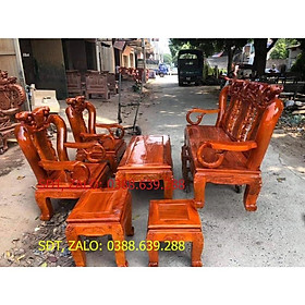 Bàn ghế minh quốc đào gỗ xà cừ tay 10