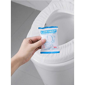 Mua Combo 10 miếng vải không dệt bọc nắp bồn cầu dùng 1 lần nhỏ gọn bỏ túi