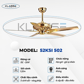 Mua Quạt trần không đèn Klasse 52KSI 502 Hàng chính hãng