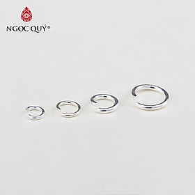 Charm bạc khoen tròn kín - Ngọc Quý Gemstones