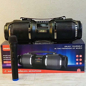 Mua Loa bluetooth karaoke kèm micro KIMISO T1S công suất 60W hỗ trợ USB/TF/AUX/FM - âm thanh siêu to cực hay (Nhiều màu) hàng nhập khẩu