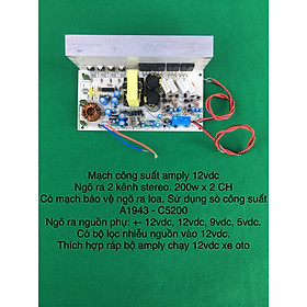 Mạch công suất amply 12vdc 