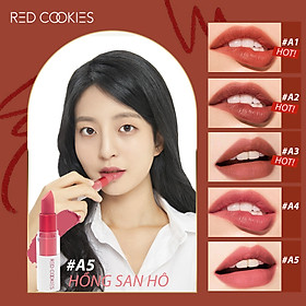 Hình ảnh Son Thỏi Lì Marshmallow Powder Lipstick Red Cookies Hàn Quốc - Màu A5 Hồng San Hô