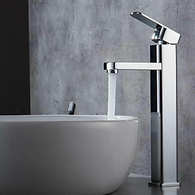Mua Vòi lavabo nóng lạnh kiểu vuông màu trắng bóng
