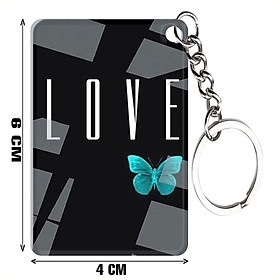 Móc khóa mica in hình