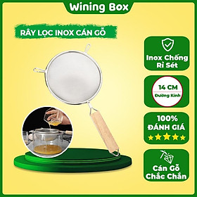 Rây lọc cháo cán gỗ, rây bột cho bé ăn dặm Wining box