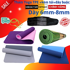 Thảm Tập YOGA Chống Trượt Tập GYM Tại Nhà Tập Thể Dục Chất Liệu Tpe 2 Lớp Chống Trơn Cao Cấp Chính Hãng Amalife