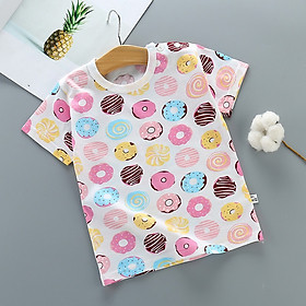 Áo thun bé gái Easy Baby họa tiết hoa dễ thương, chất cotton thoáng mát cho bé từ 7-16kg (STT-099)