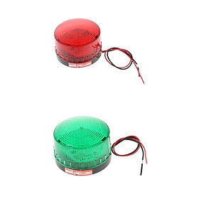 2 Pieces/Set 12 V Flash Strobe/Always On Warning Light Round Signal Beacon Lamp Red/Green