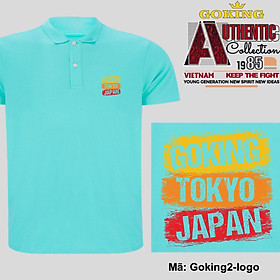 Goking-Tokyo-Japan, mã logo.goking2. Áo thun polo nam nữ, form unisex. Áo phông cổ trụ Goking, vải cá sấu 3D, công nghệ chống nhăn Nhật Bản
