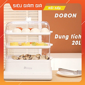 Mua Nồi Hấp Điện Doron Đa Năng 3 Tầng  Dung Tích 20L  Công Suất 800w  Bản Cao Cấp - Hàng Chính Hãng