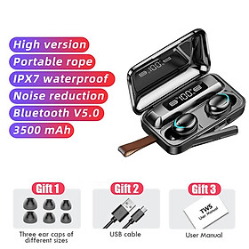 TWS Bluetooth 5.0 Không Dây Tai Nghe 3500MAh Sạc HiFi Stereo IPX7 Chống Nước Tai Nghe Nhét Tai Thể Thao Tai Nghe Nhét Tai Có Micro