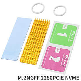 Tản nhiệt tản nhiệt dày 3mm/6mm Tản nhiệt tản nhiệt M.2 Tấm tản nhiệt làm mát cho SSD NVME NGFF M.2 2280 PCI-E Màu sắc: Vàng dày 6mm