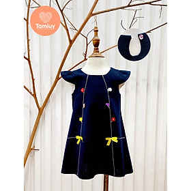 Đầm Linen Tamiuy Cao Cấp Chạy Chỉ Nổi Dành Cho Bé Gái Từ 1- 6 Tuổi