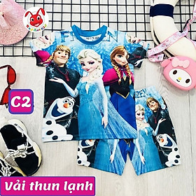 Đồ bộ bé gái hình ELSA từ 9-47kg - đồ bé gái vải thun lạnh - Giặt không vỡ hình -Kiến Lửa