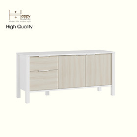 HAPPY FURNITURE , Kệ TV 2 cửa mở 2 ngăn kéo - MOKA, KTV_074 , 120cm x 40cm x 56cm DxRxC