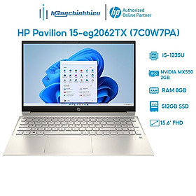 Laptop HP Pavilion 15-eg2062TX 7C0W7PA i5-1235U | 8GB | 512GB | MX550 2GB | 15.6' | W11 Hàng chính hãng