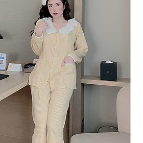 Bộ đồ bầu đẹp giá rẻ - bộ sau sinh chất ĐŨI LỤA có khóa cho bé ti tiện lợi MỀM MẠI - THOẢI MÁI