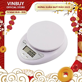 Cân Điện Tử Mini 5kg VinBuy, Cân Tiểu Ly Tiện Dụng, Chính Xác - Hàng Chính Hãng 